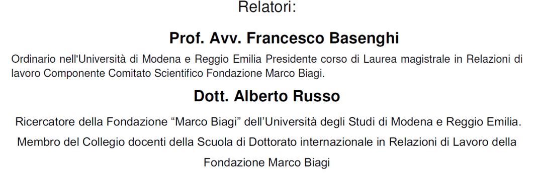 Relatori