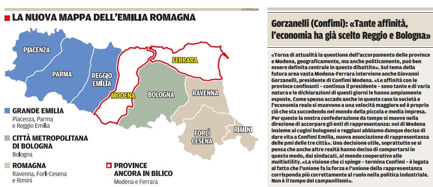 la nuova mappa dellEmilia Gorzanelli