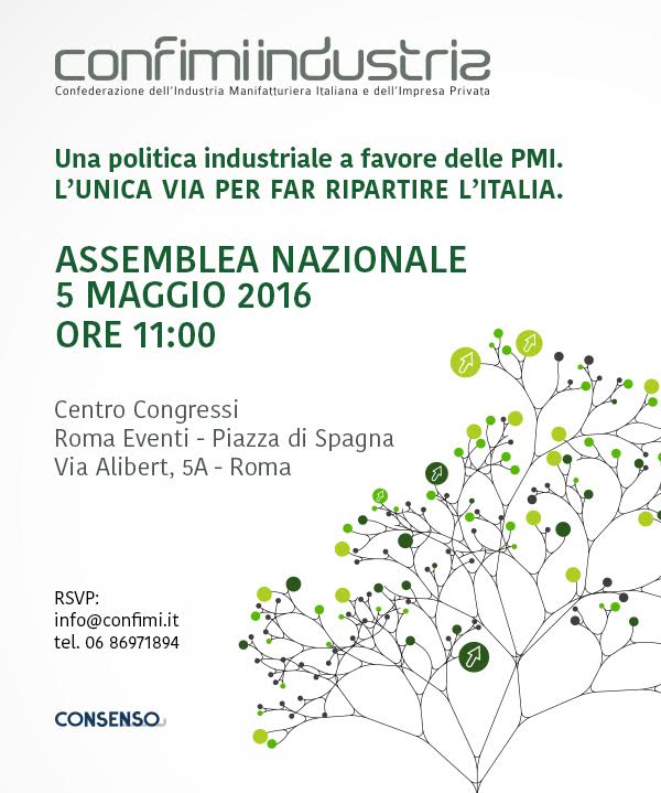 CONFIMI INDUSTRIA ASSEMBLEA NAZIONALE SaveTheDate 05 05 16 1